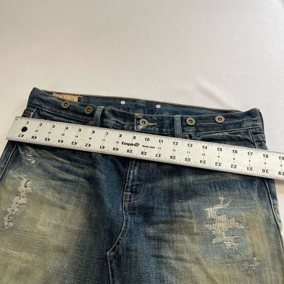 Polo Ralph Lauren VTG Distressed Destroyed Denim Skirt Size 30 - Picture 4 of 12